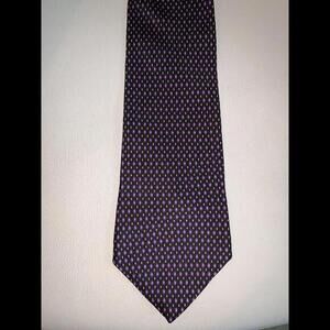 Tommy Hilfiger Neck Tie Purple Dotted 100%‎ Silk Classic Made in Italy